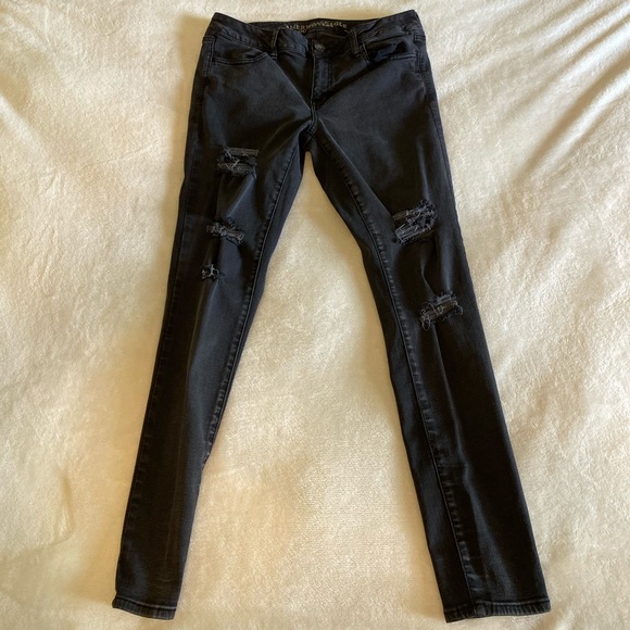 American Eagle Outfitters Denim - American Eagle Distressed Black/Grey Skinny Jeans